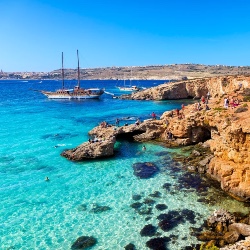 Malta is surrounded by beautiful blue water